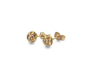 9CT GOLD INFINITY BEAD STUD EARRINGS